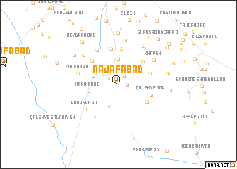 map of Najafābād