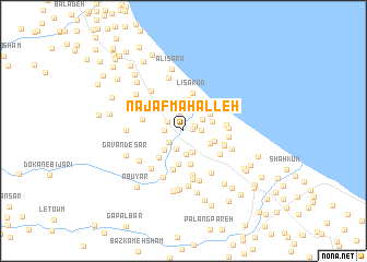 map of Najaf Maḩalleh