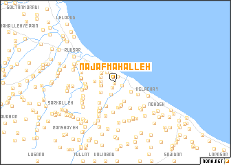 map of Najaf Maḩalleh