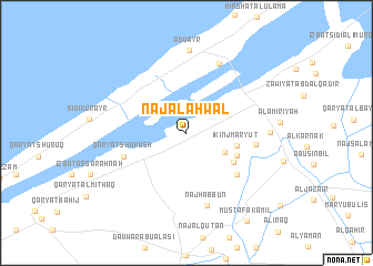 map of Naj‘ al Aḩwāl