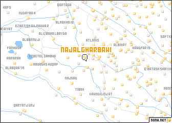 map of Naj‘ al Gharbāwī