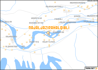 map of Naj‘ al Jazīrah al Qiblī