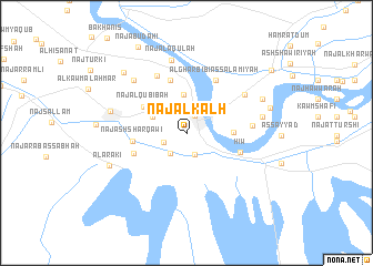 map of Naj‘ al Kalḩ