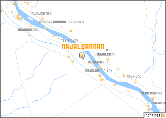 map of Naj‘ al Qannān