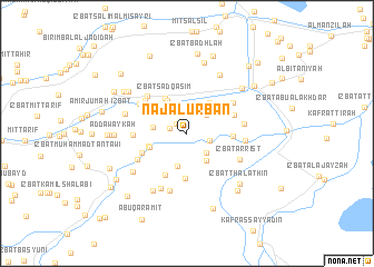 map of Naj‘ al ‘Urbān