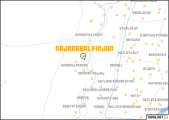 map of Naj‘ ‘Arab al Firjān