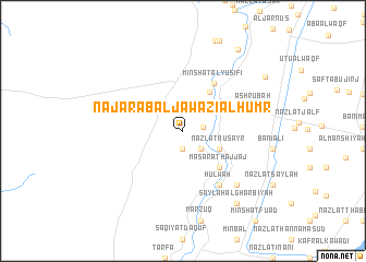 map of Naj‘ ‘Arab al Jawāzī al Ḩumr