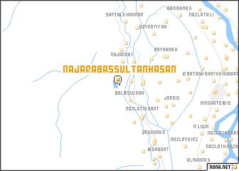 map of Naj‘ ‘Arab as Sulţān Ḩasan