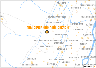 map of Naj‘ ‘Arab Mahdī al Aḩzam