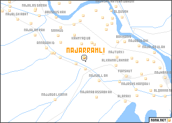 map of Naj‘ ar Ramlī
