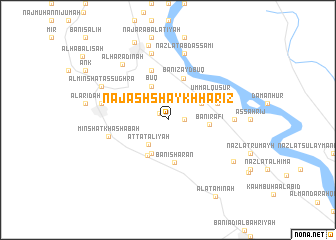 map of Naj‘ ash Shaykh Ḩarīz