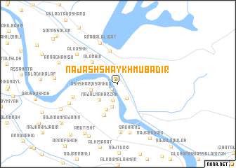 map of Naj‘ ash Shaykh Mubādir