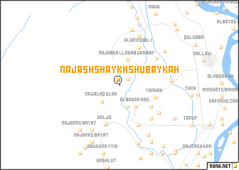 map of Naj‘ ash Shaykh Shubaykah