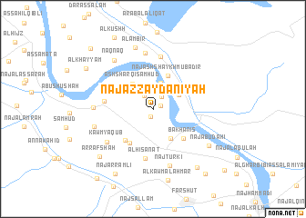 map of Naj‘ az Zaydānīyah