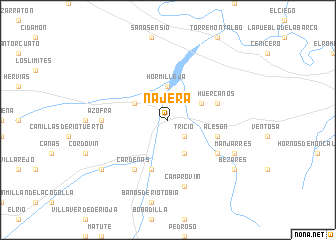 map of Nájera