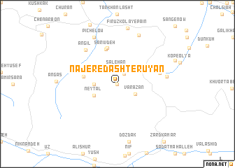 map of Nājer-e Dasht-e Rūyān