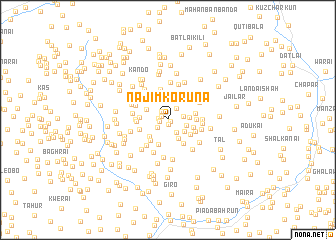 map of Najīm Korūna