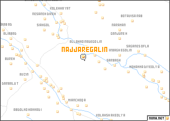 map of Najjār-e Galīn