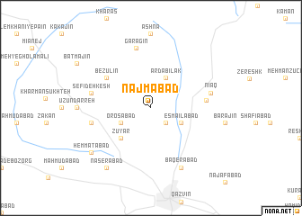 map of Najmābād