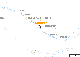 map of Najmekān