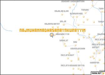 map of Naj‘ Muḩammad Ḩasanayn Kurayyim