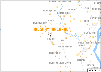 map of Naj‘ Shaykh al ‘Arab