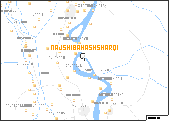 map of Naj‘ Shībah ash Sharqī