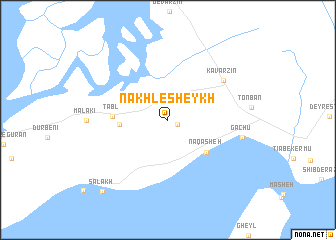 map of Nakhl-e Sheykh