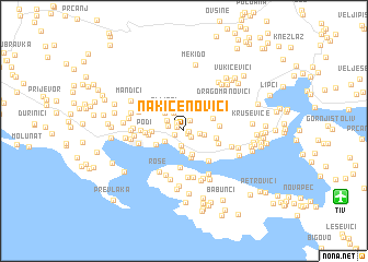 map of Nakičenovići