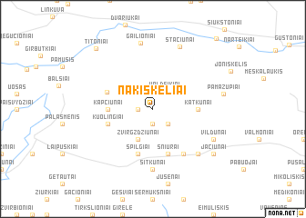 map of Nakiškėliai