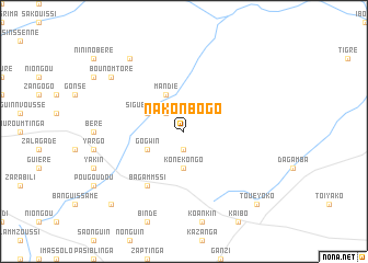 map of Nakonbogo