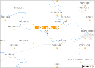 map of Nakostupovo