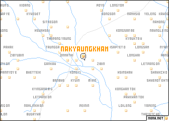 map of Na-kyaung-kham