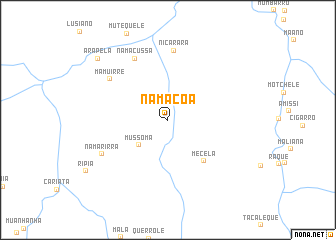 map of Namacôa