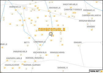map of Nambrānwāla