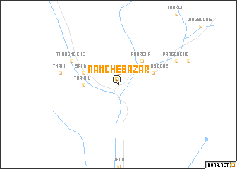 map of Nāmche Bāzār