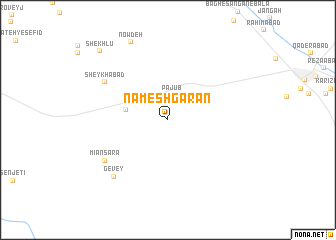 map of Nāmeshgarān