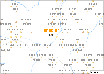 map of Nặm Giùn
