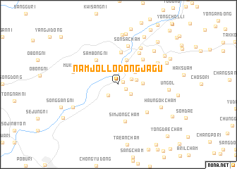 map of Namjŏl-lodongjagu