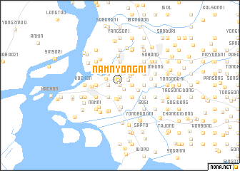 map of Namnyŏng-ni