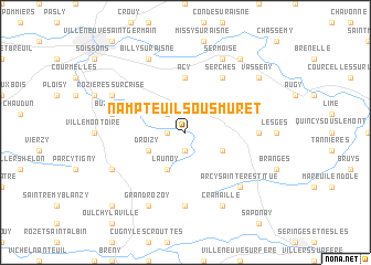 map of Nampteuil-sous-Muret
