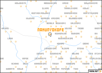 map of Namunyokofe