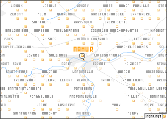 map of Namur