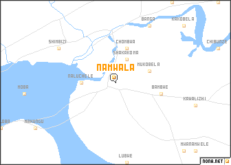 map of Namwala