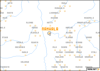 map of Namwala