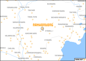 map of Namwŏn-dong