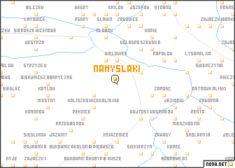 map of Namysłaki