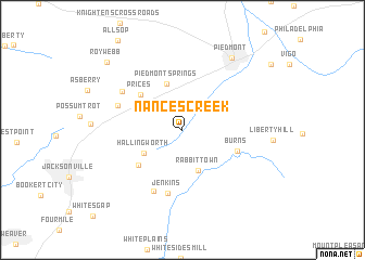 map of Nances Creek