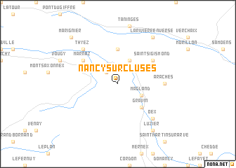 map of Nancy-sur-Cluses