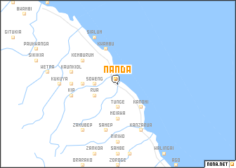 map of Nanda